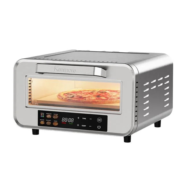 Kenmore KKIPO12 1750W Indoor Electric Pizza Oven Silver & Black