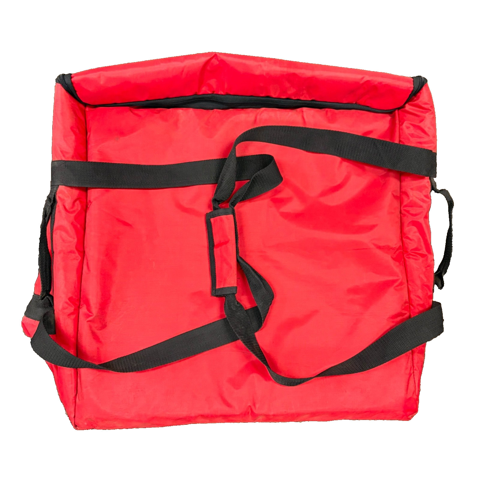 Pizza Box Delivery Bag, Insulated, Red Polyester – 18″ x 18″ x 12″