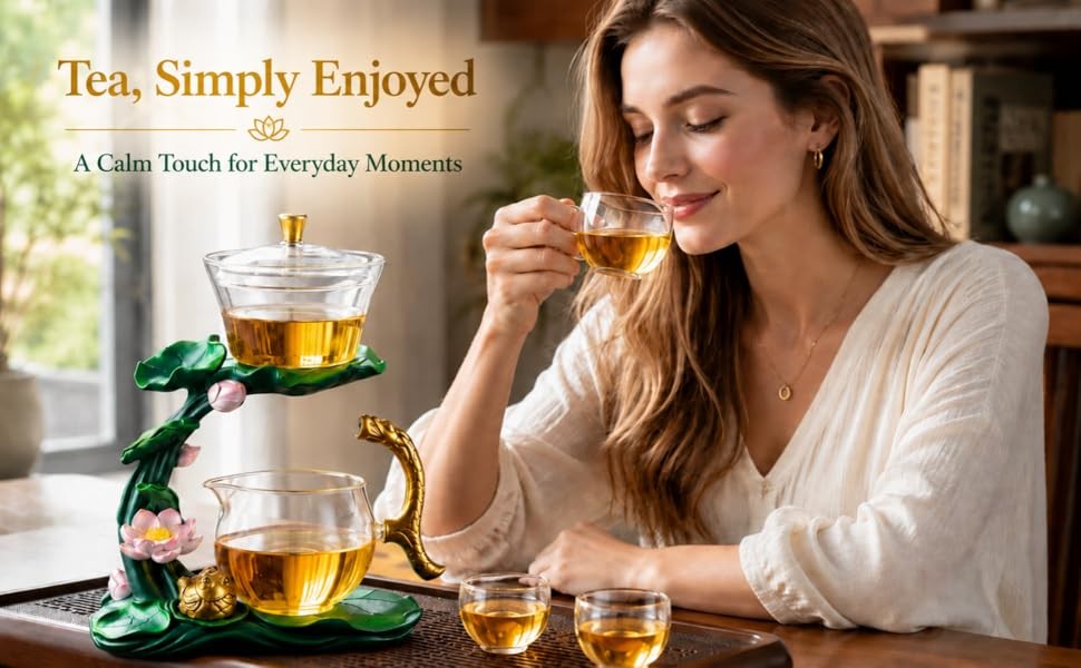 Magnetic TeaPot Semi-Automatic Drip Glass Teapots Lazy Kungfu Tea Infuser