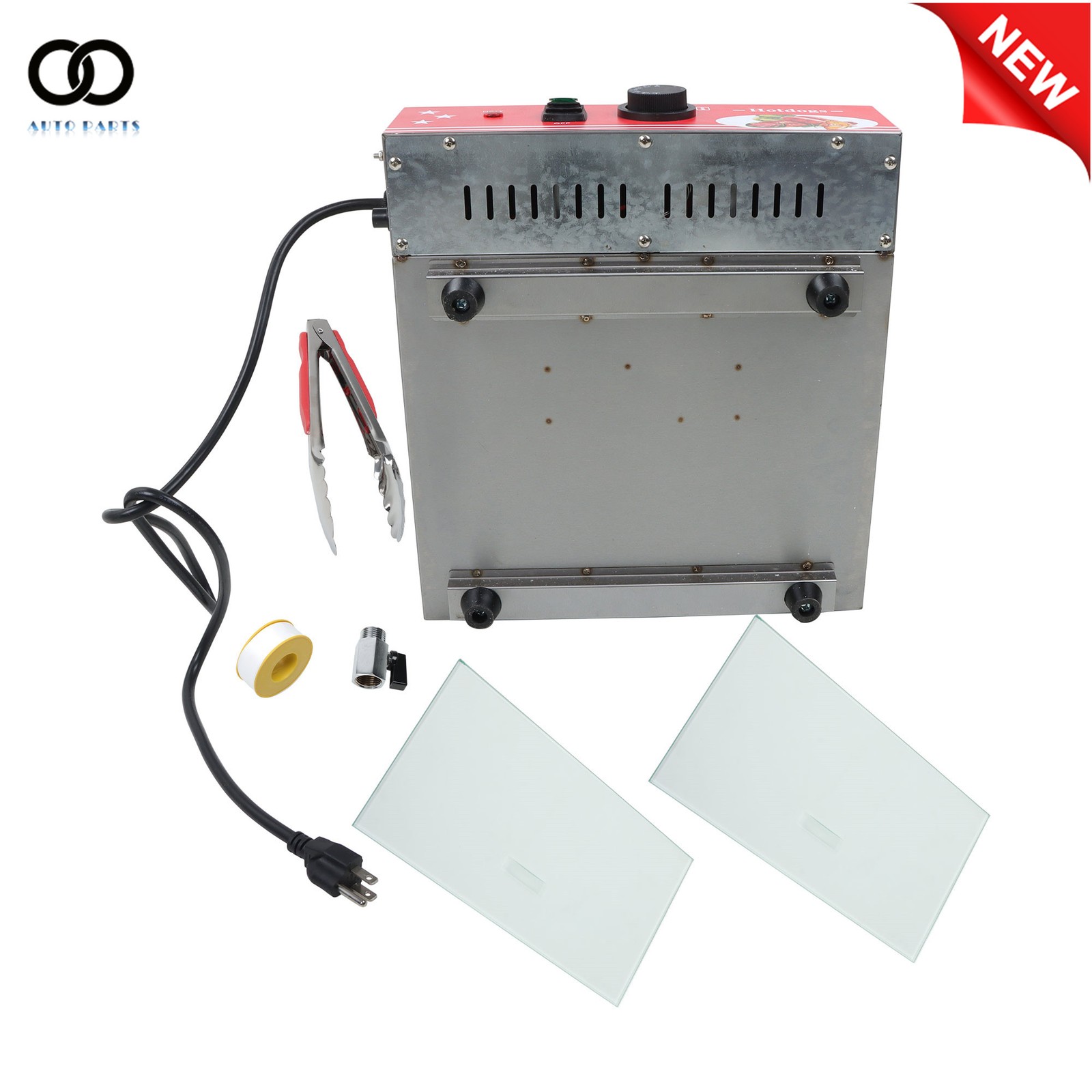 Hot Dog Steamer 28.5QT 2-Tier Hot Dog Hut Steamer 86℉~185℉ Temperature Control