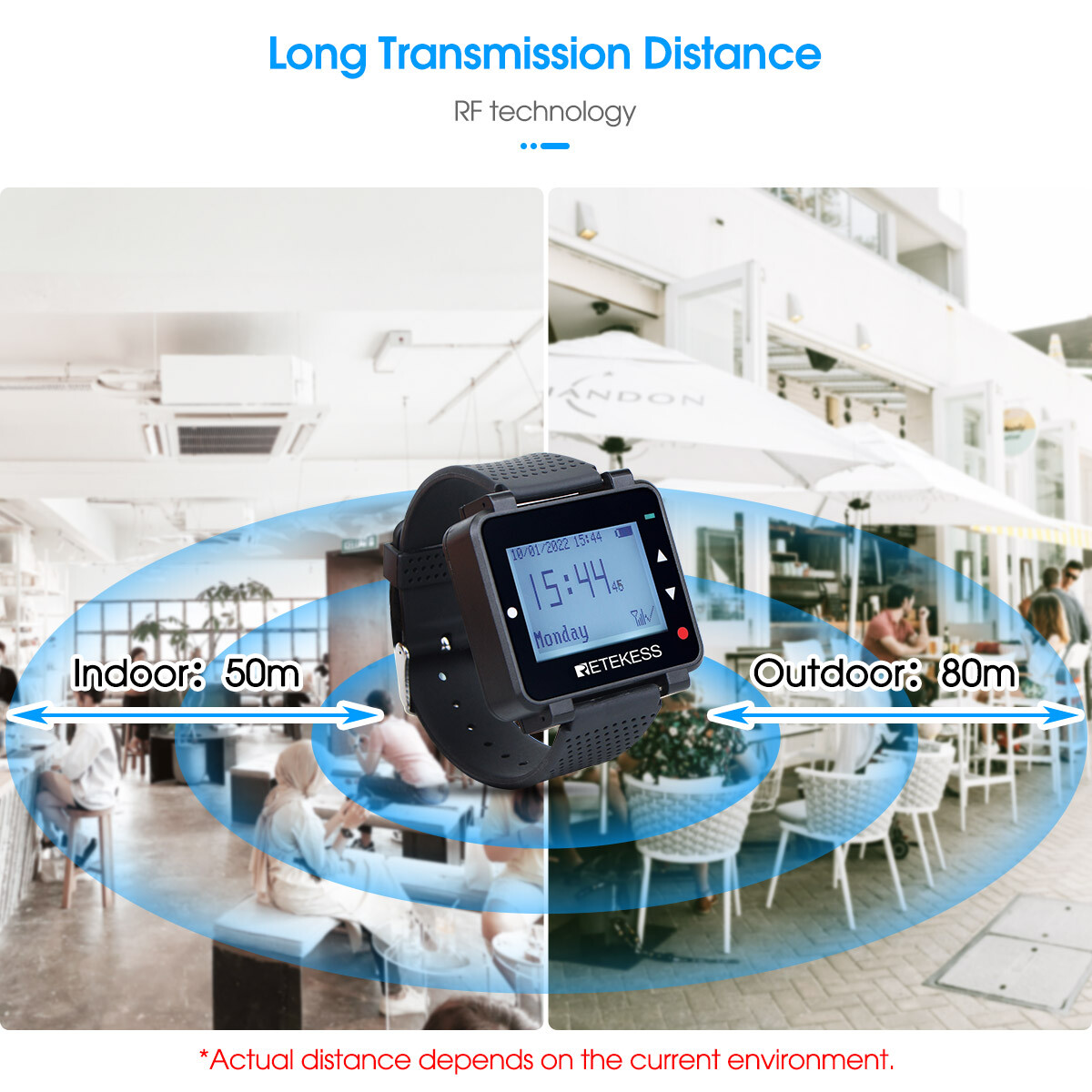 Retekess T128 Restaurant Wireless Calling System Watch Receiver 20 Buttons Cafe