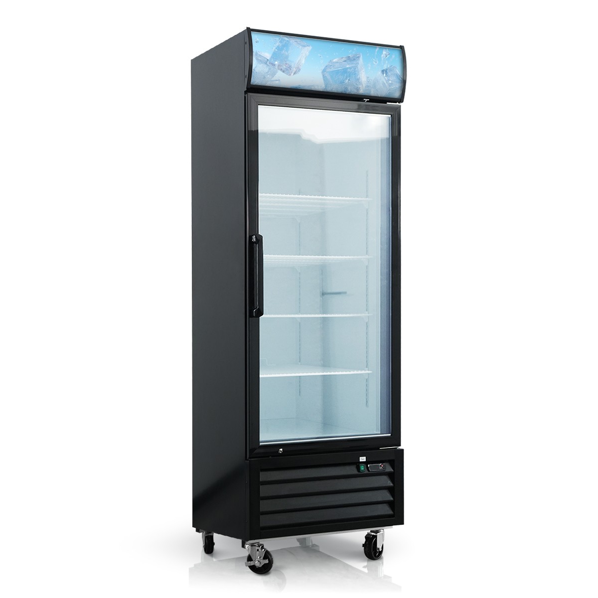 Single Door Commercial Upright Display Freezer Merchandiser Freezer Glass Doors