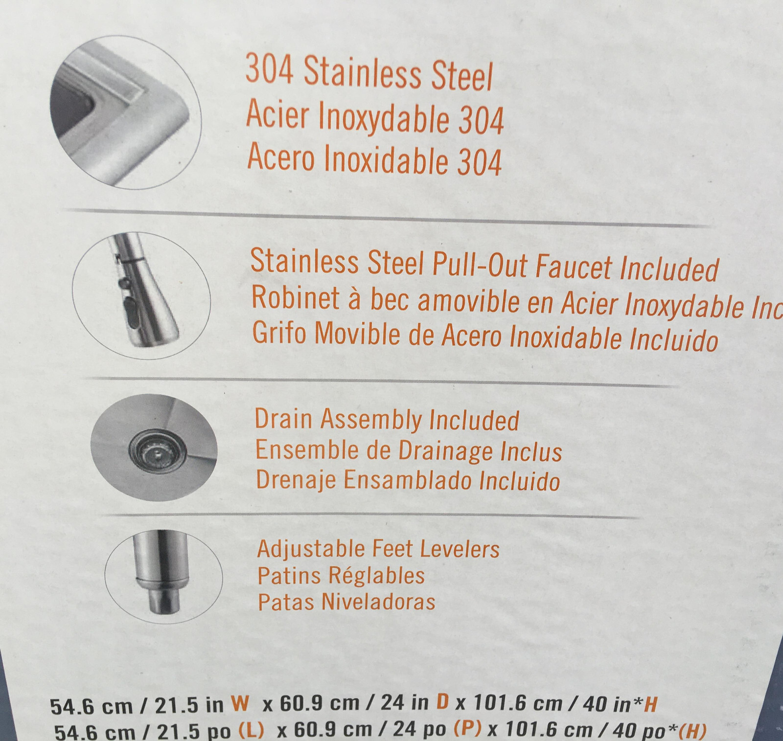 TRINITY EcoStorage Stainless Steel Utility Sink Pull-Out Faucet THA-0321