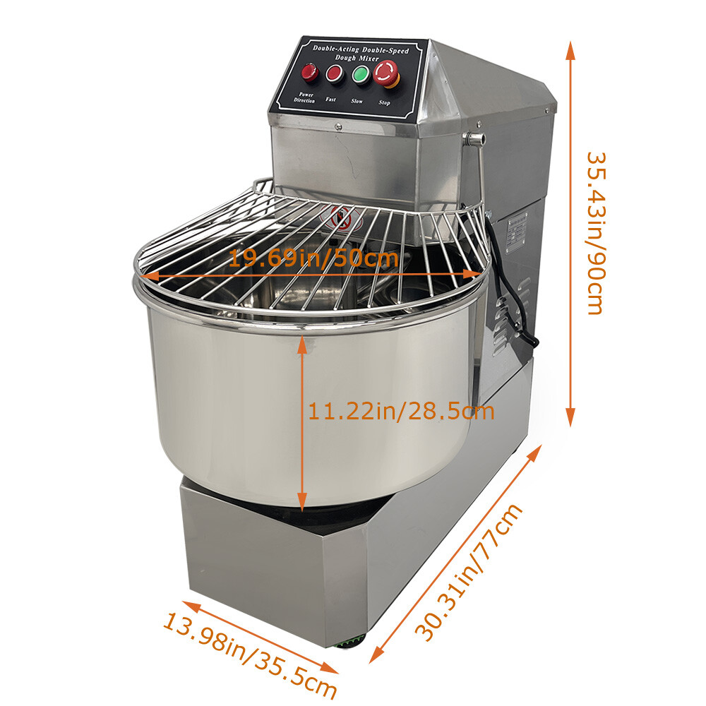 PreAsion® Commercial Electric Dough Mixer 50QT Spiral Mixer Flour Mixing Machine