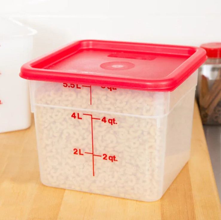 Cambro 6SFSPP190 Translucent Storage Container + Lid – 6 Qt – Case of 6