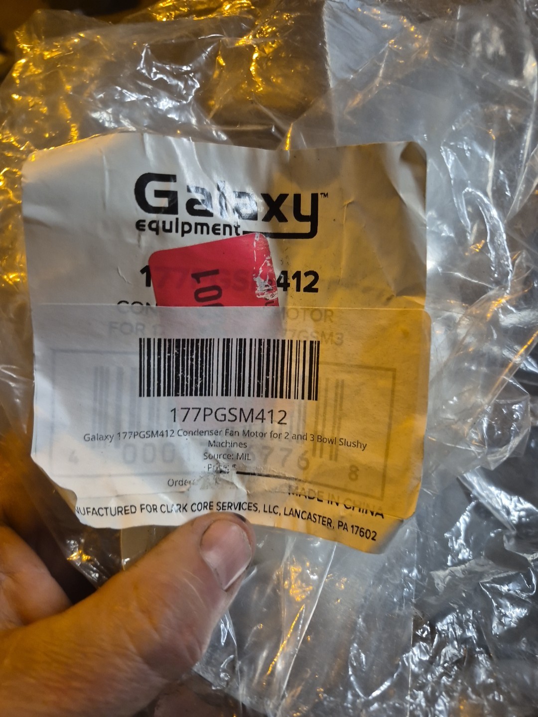 Galaxy 177pgsm412 Condenser Fan Motor For 2 And 3 Bowl Slushy Machines