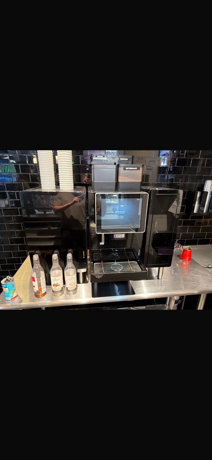 Franke Super Automatic Commercial Espresso Machine Touchscreen Display Black