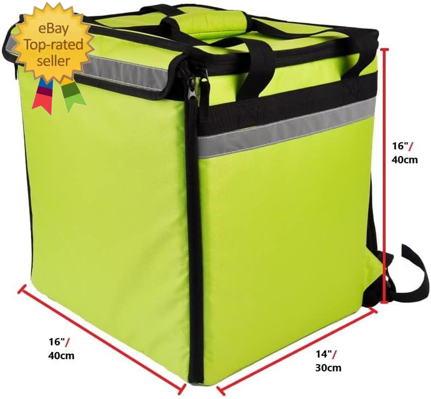 50L XL Large Insulated Food Delivery Backpack, Expandable Catering Cooler