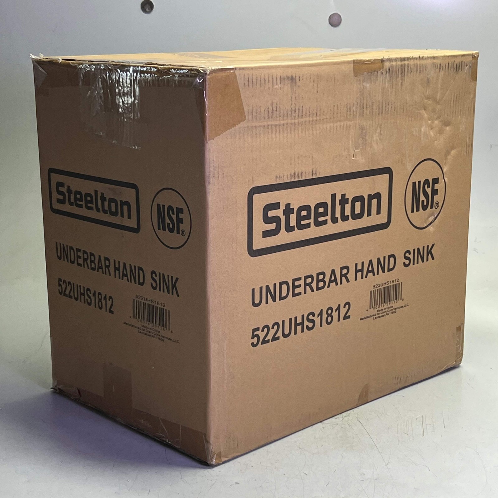 STEELTON 1 Bowl Underbar Hand Sink Sz 12″W x 18″L 522UHS1812