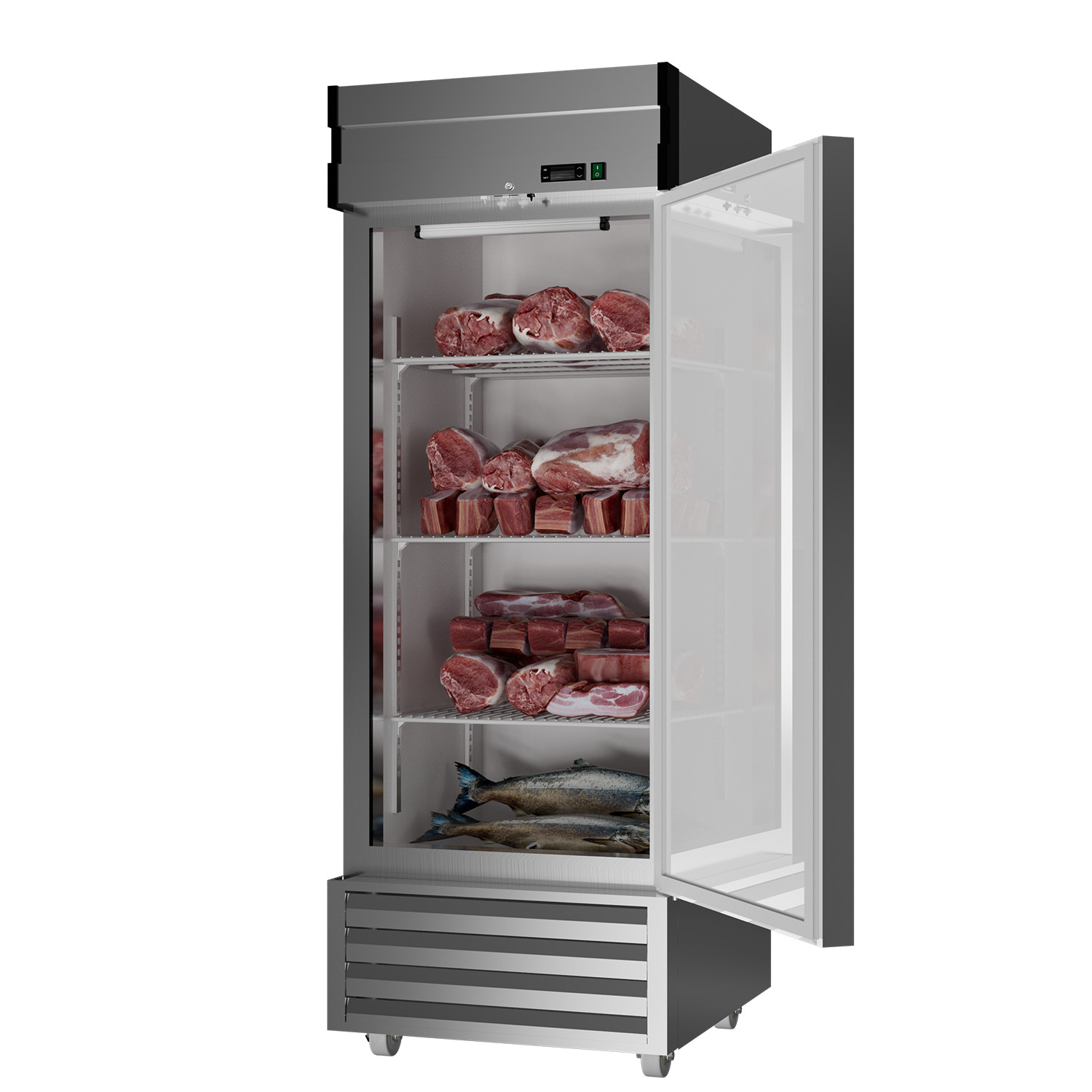 27′ W Reach-in Commercial Freezer Stainless Steel 1 solid Door 23 Cu.ft ETL New