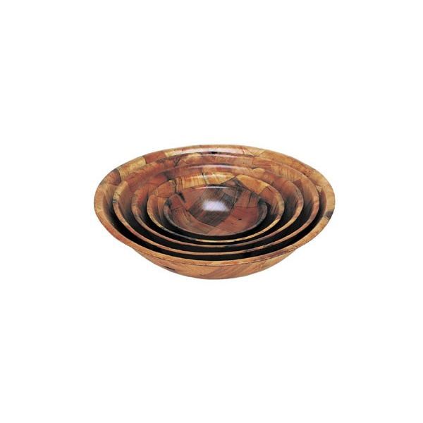 New 12 Round Winco WWB-12 Woven Dough Wood Salad Fruit Serving Bowl Restaurant