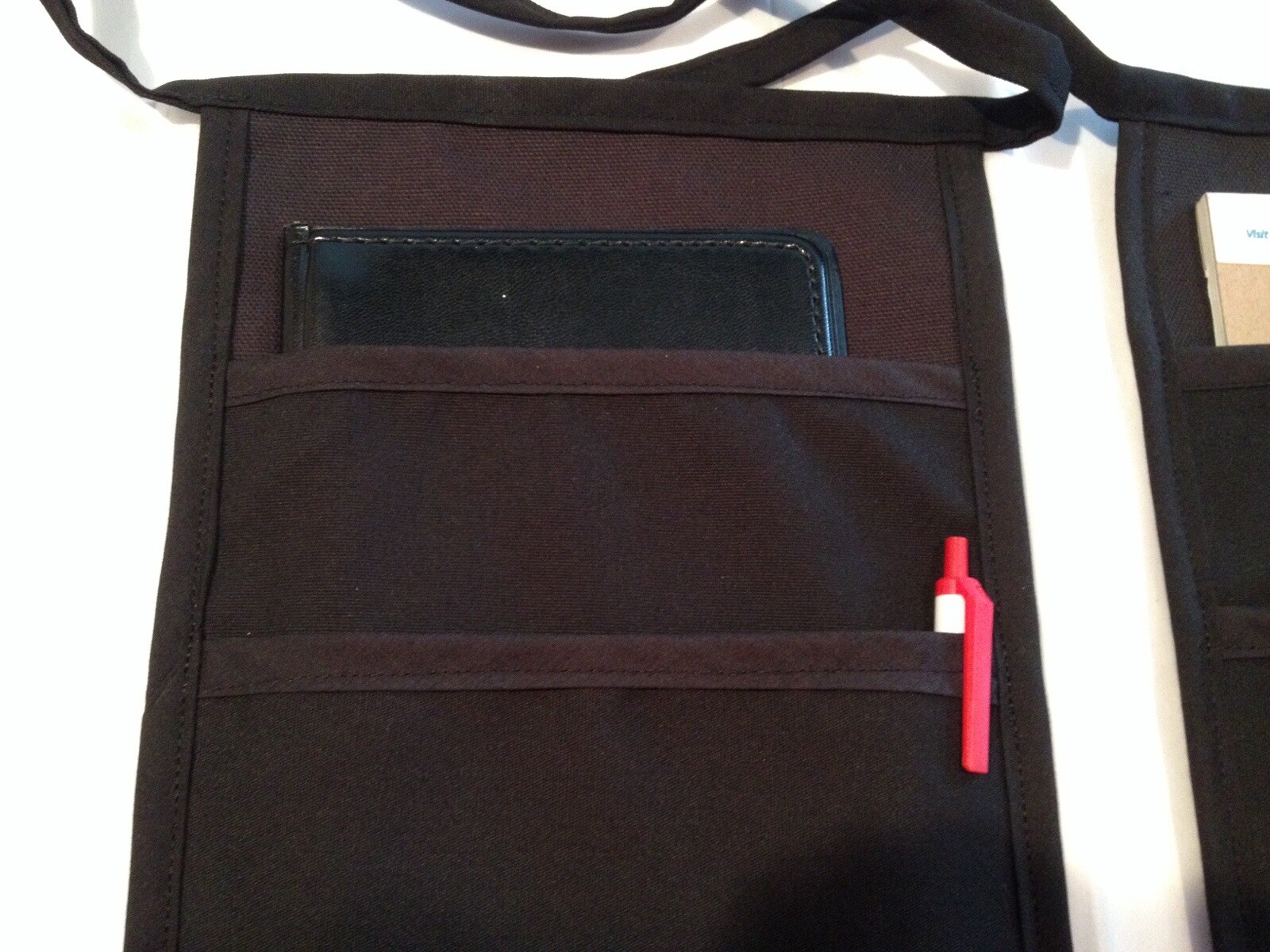 (2) Black Side Apron Money Pouch For One Price Waiter Waitress ￼taverns pubs