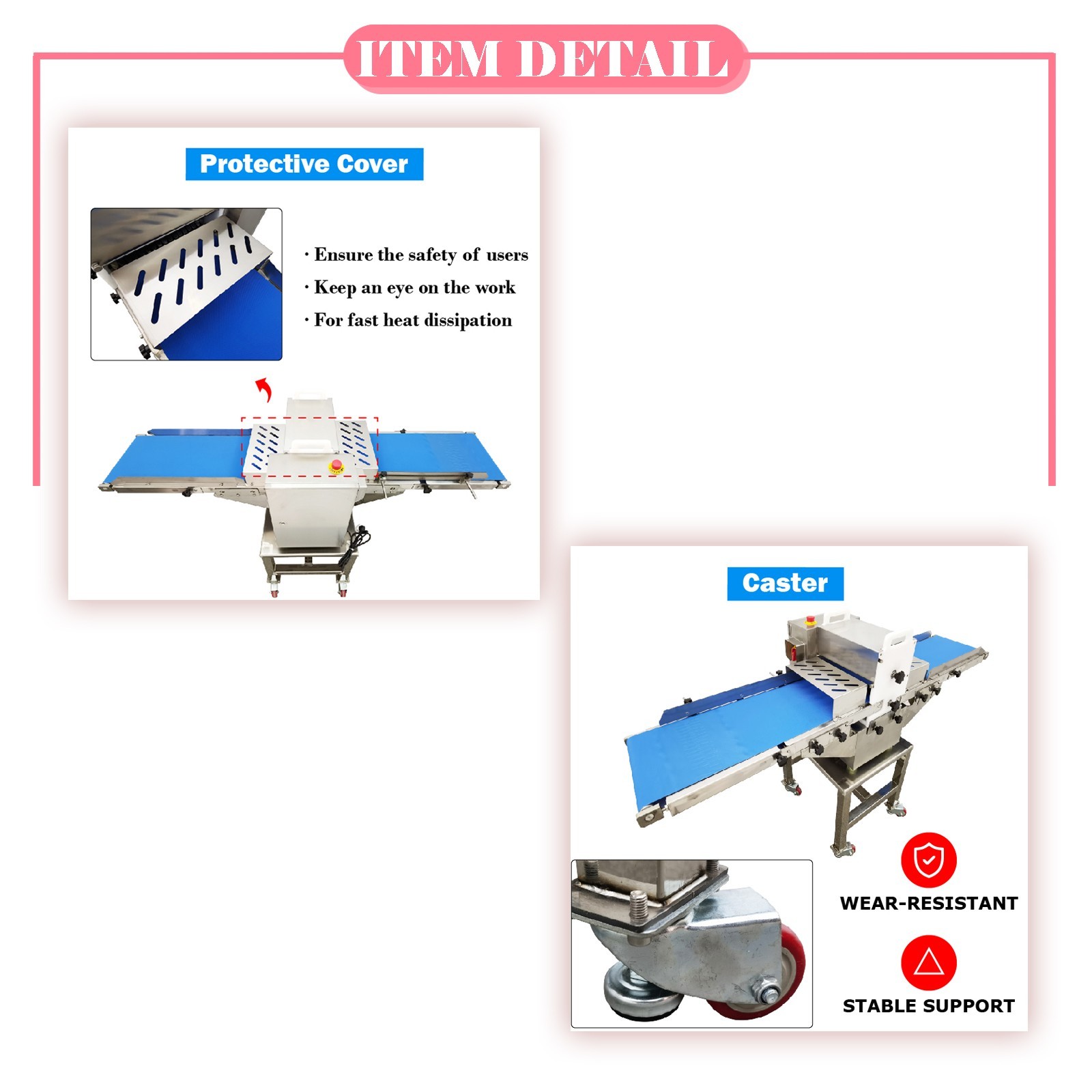 110V Commercial Meat Dicer Fully Automatic Meat Cutting Machine 1PH 0.75KW