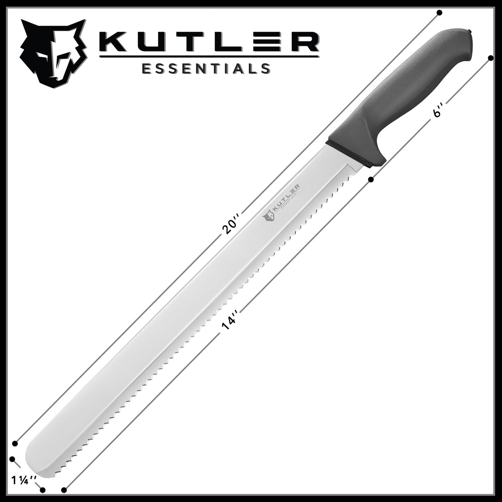 Kutler Professional 14-Inch Bread Knife And Cake Slicer Serrated Edge –