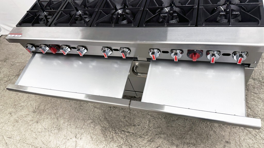 NEW 60″ Double Oven Range 10 Burner Grate Stove Top Commercial w/ Wheels NSF