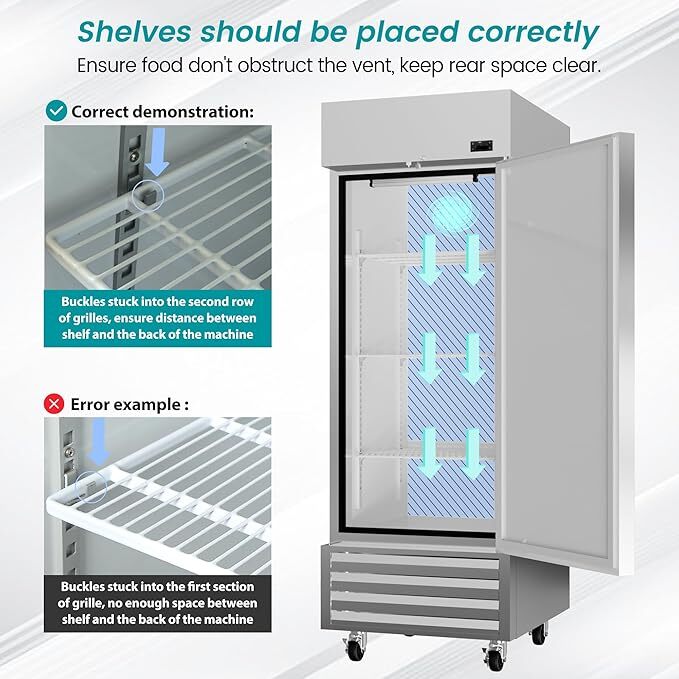 23 cu.ft Commercial Reach-In Refrigerator Single Door Merchandiser Display New