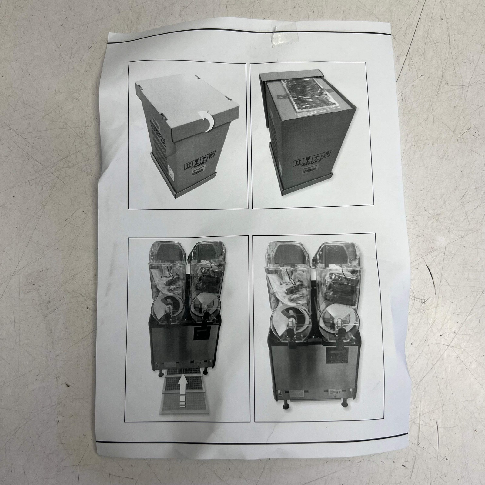NARVON Double Pourover Granita Slushy Frozen Beverage Machine 1100W 378NSSM2