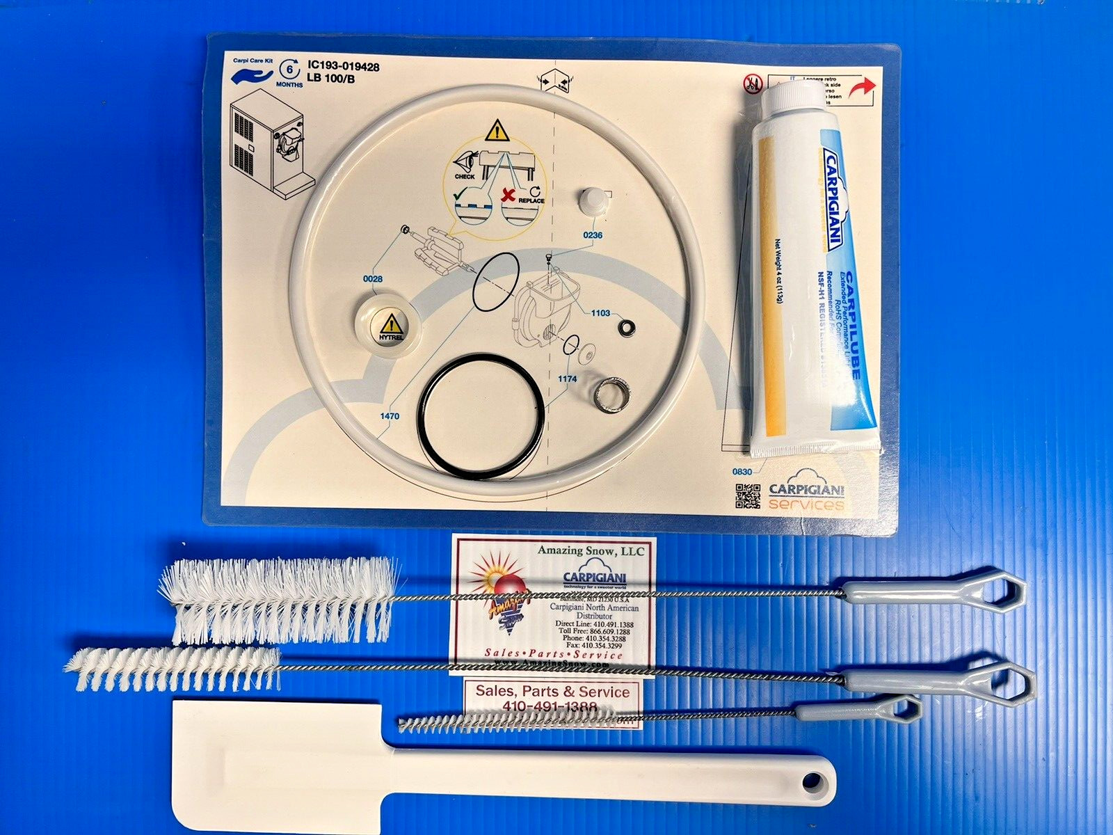 Carpigiani Parts Batch Freezer LB 100 B Complete Tune UP Kit