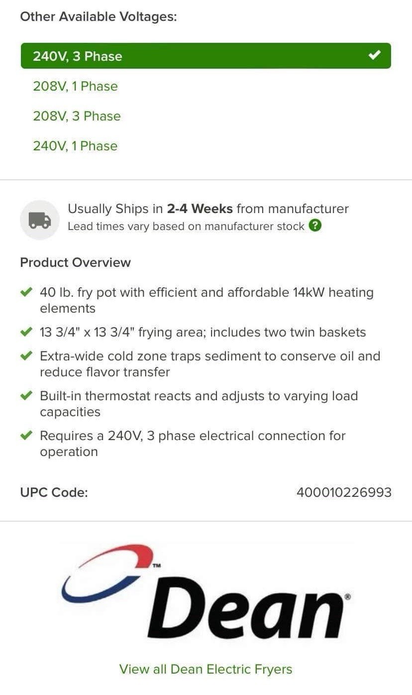 Dean SR142G Electric Floor Fryer – 2 Pots