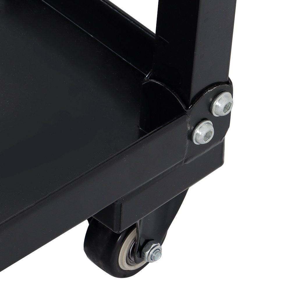 3 Shelf Aluminum Mobile Working Platform Height Adjustable AV Utility Hand Cart