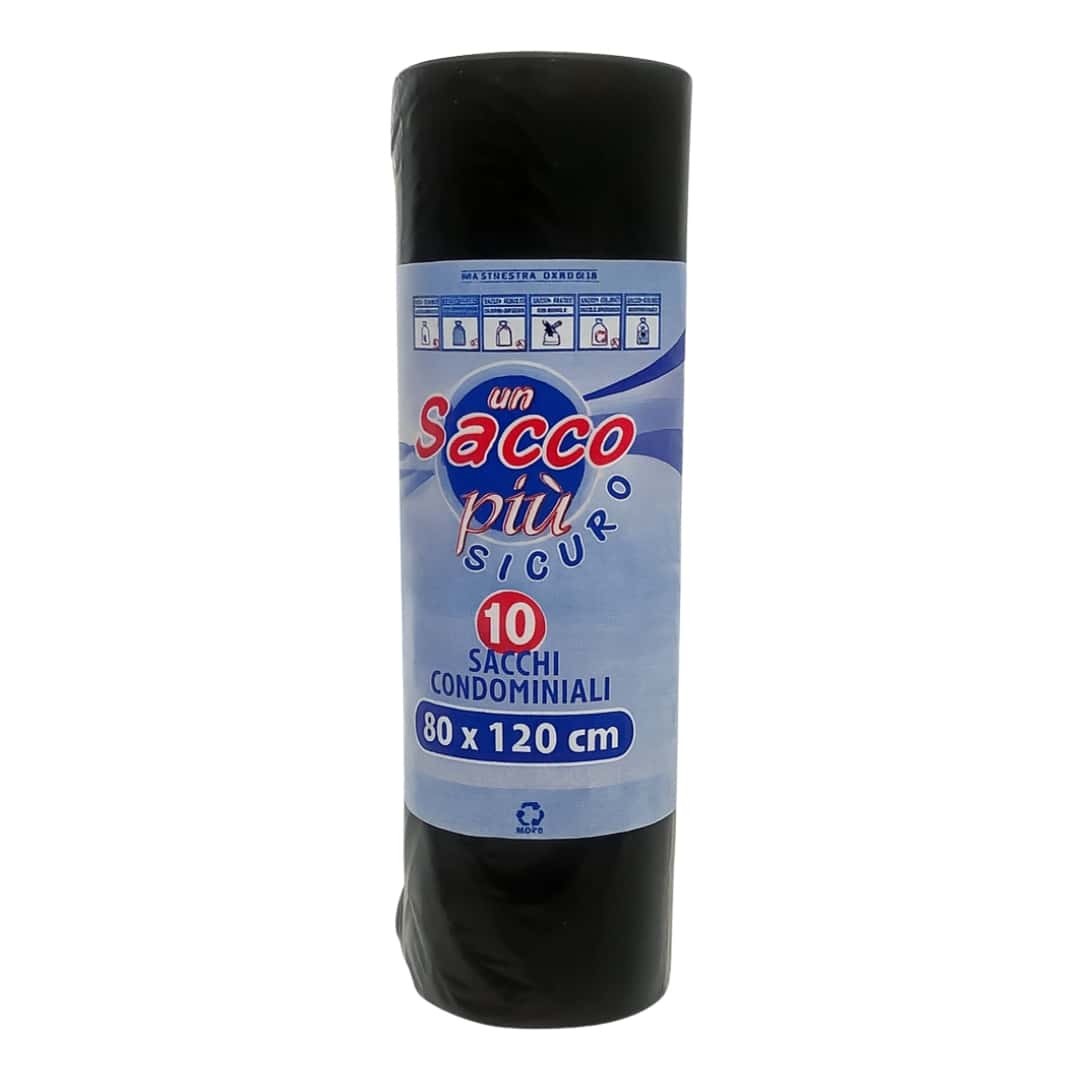 Verolene Immondizia Garbage Bags Black Heavy 80x120cm 10pcs