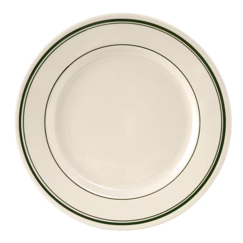 Tuxton TGB-005 Green Bay 5-1/2" Round Eggshell Plate – 36 / CS