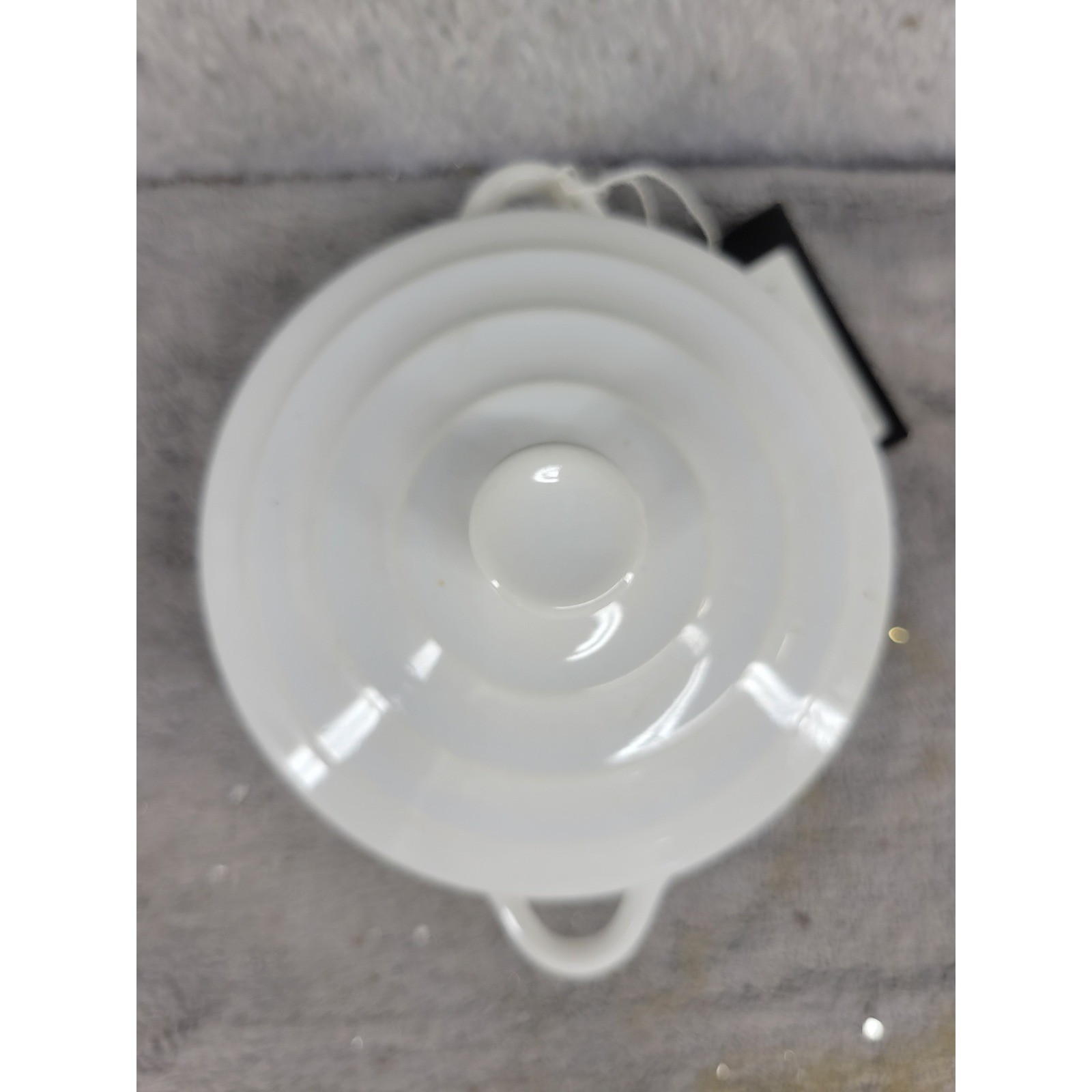 Creative Co Op White Ceramic Ramekin Dish with Lid Small Round Baking Cocotte