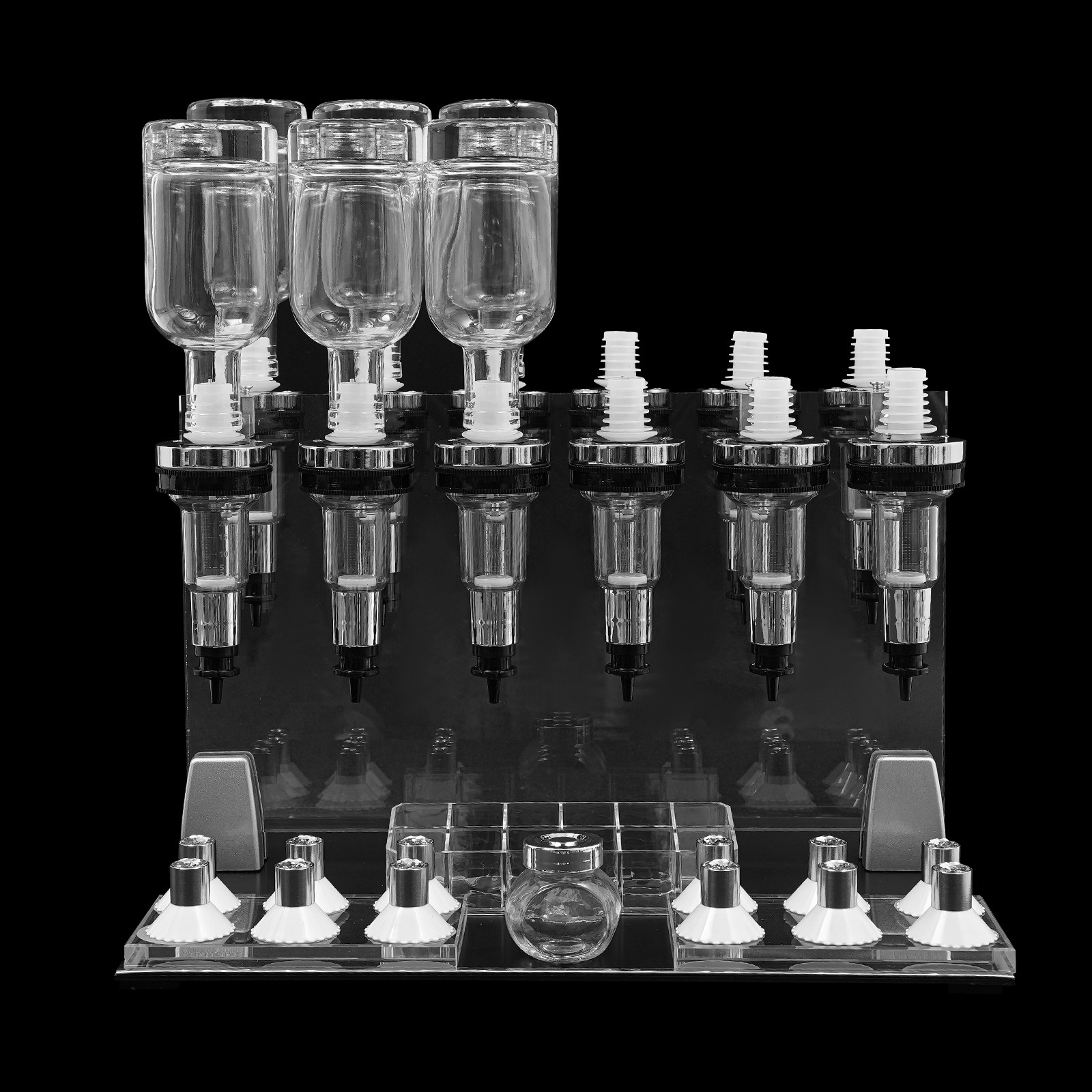 12 Bottles Perfume Dispenser Manual Desktop Perfume Dispenser Machine 200ml