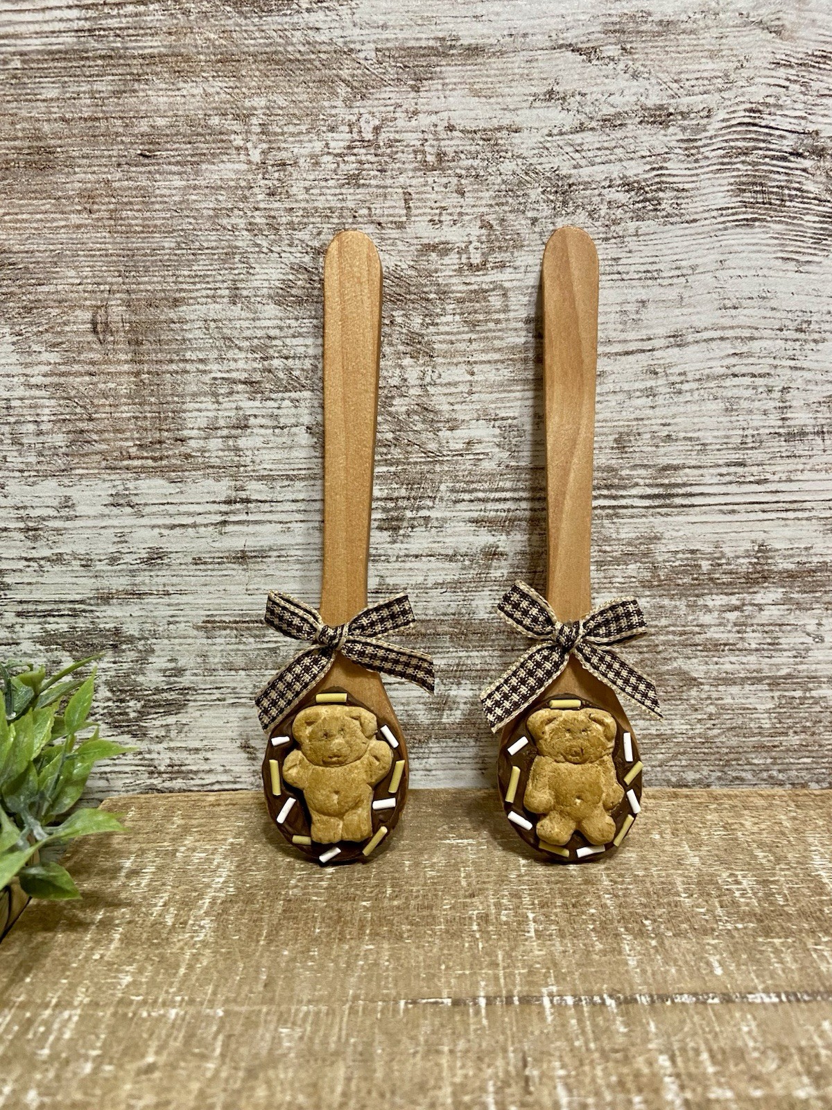 Smores Wooden Spoons Tiered Tray Decor Farmhouse Decor COFFEE BAR 2 PC