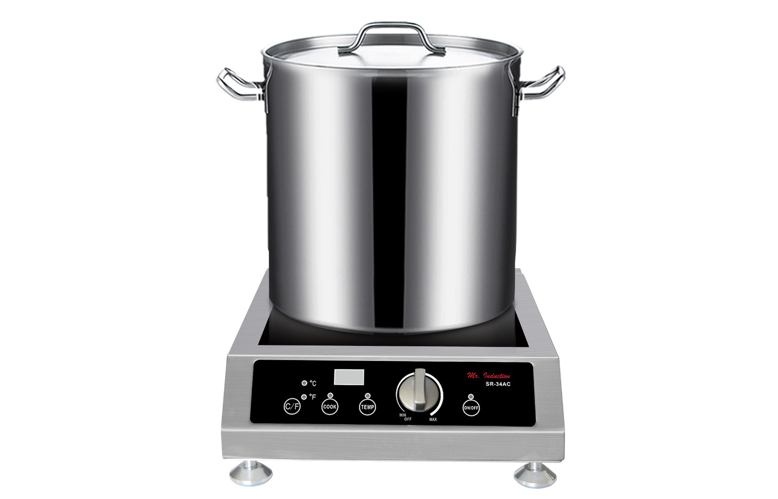 Sunpentown SPT 3400W Commercial Countertop Induction Cooktop Range – SR-34AC