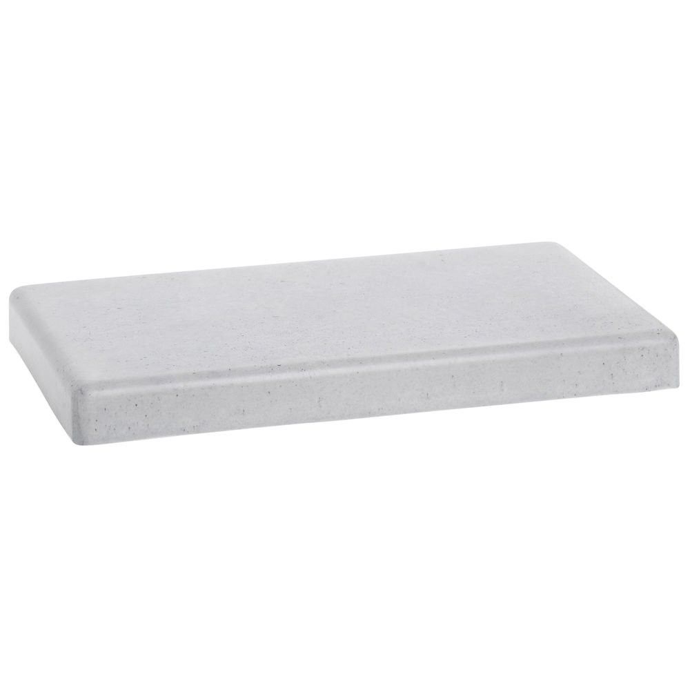 HUBERT Display Riser Rectangular Concrete Look Grey – 10″ L x 6″ W x 1″ H