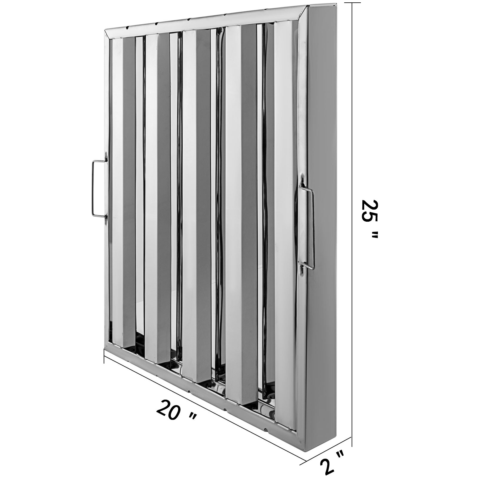 VEVOR 6Pack 20″x25″ Stainless Steel Hood Grease Commercial Exhaust Filter Baffle