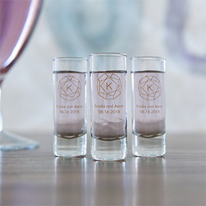 Personalized 2.5oz Tall Shot Glass Customizable Full Color Print – 84 pack