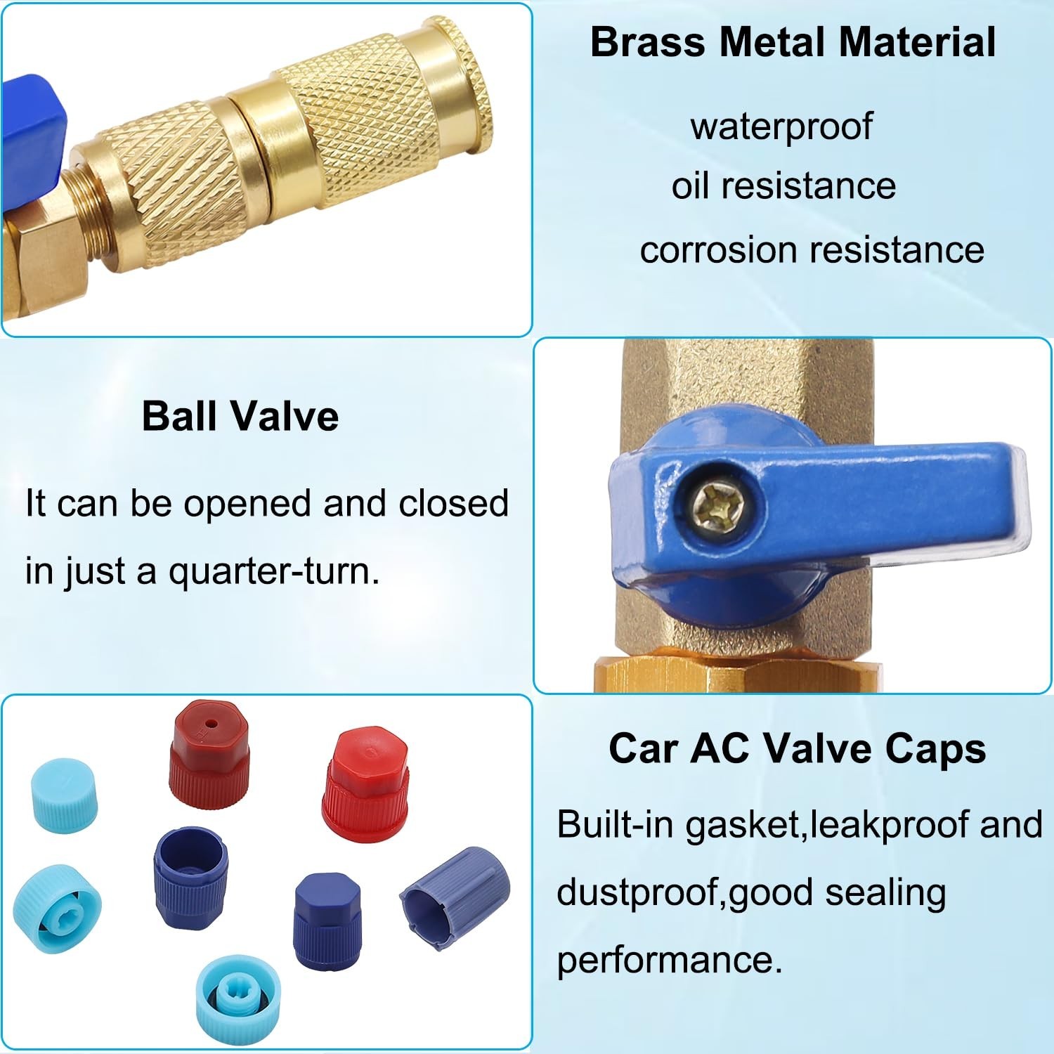 TWTADE R134A Valve Core Quick Remover Installer Tool Kit – High Low Pressure …
