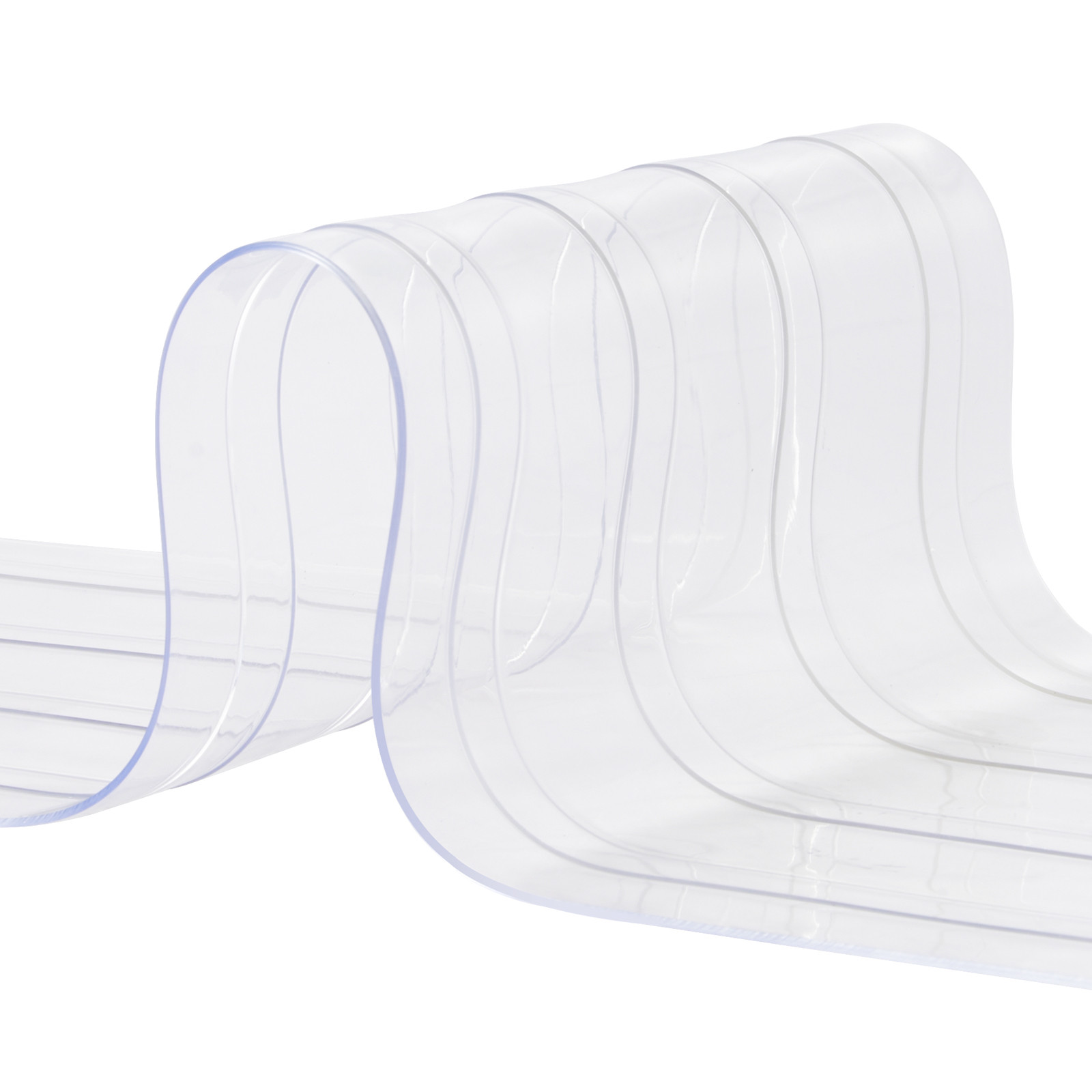 VEVOR Strip Curtain Ribbed PVC Door Curtain 150’x8″ Roll Cooler Freezer Plastic