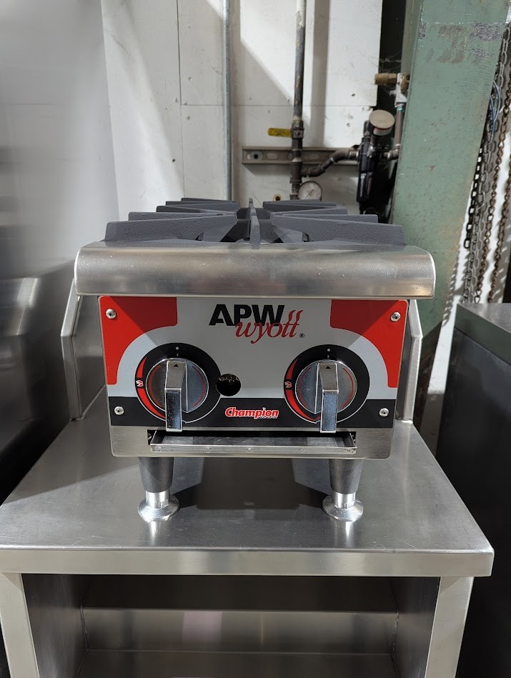 APW Wyott GHP-2H Natural Gas Hotplate w/ (2) Burners & Manual Controls