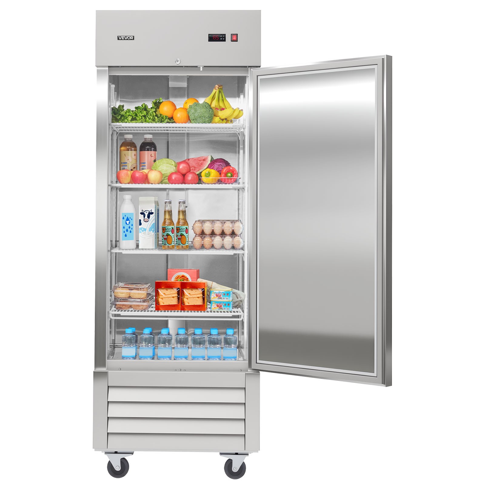 VEVOR 29-85″ Commercial Refrigerator Reach in Refrigerator Freezer w/1/2/3 Door