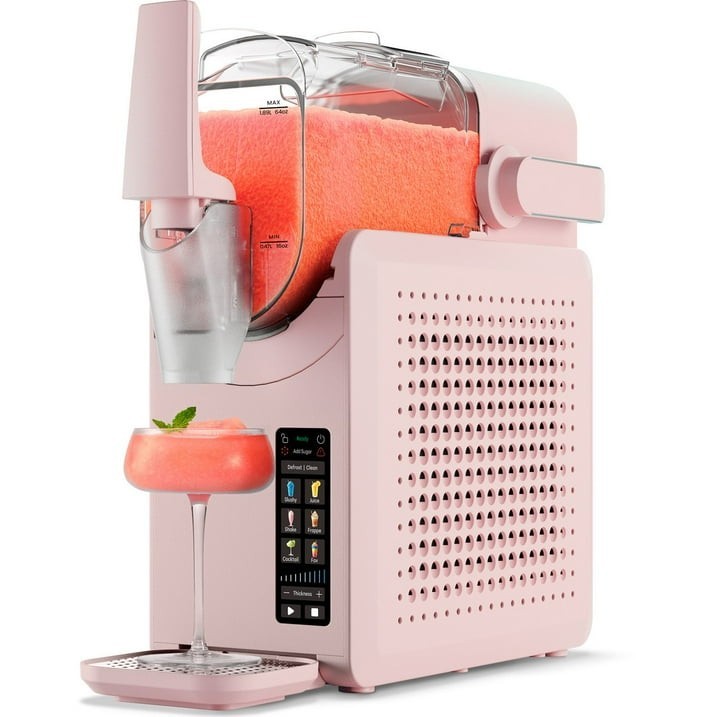 Chefman Iceman Slush Ease Slushy Maker Frozen Drink Machine Touchscreen Pink
