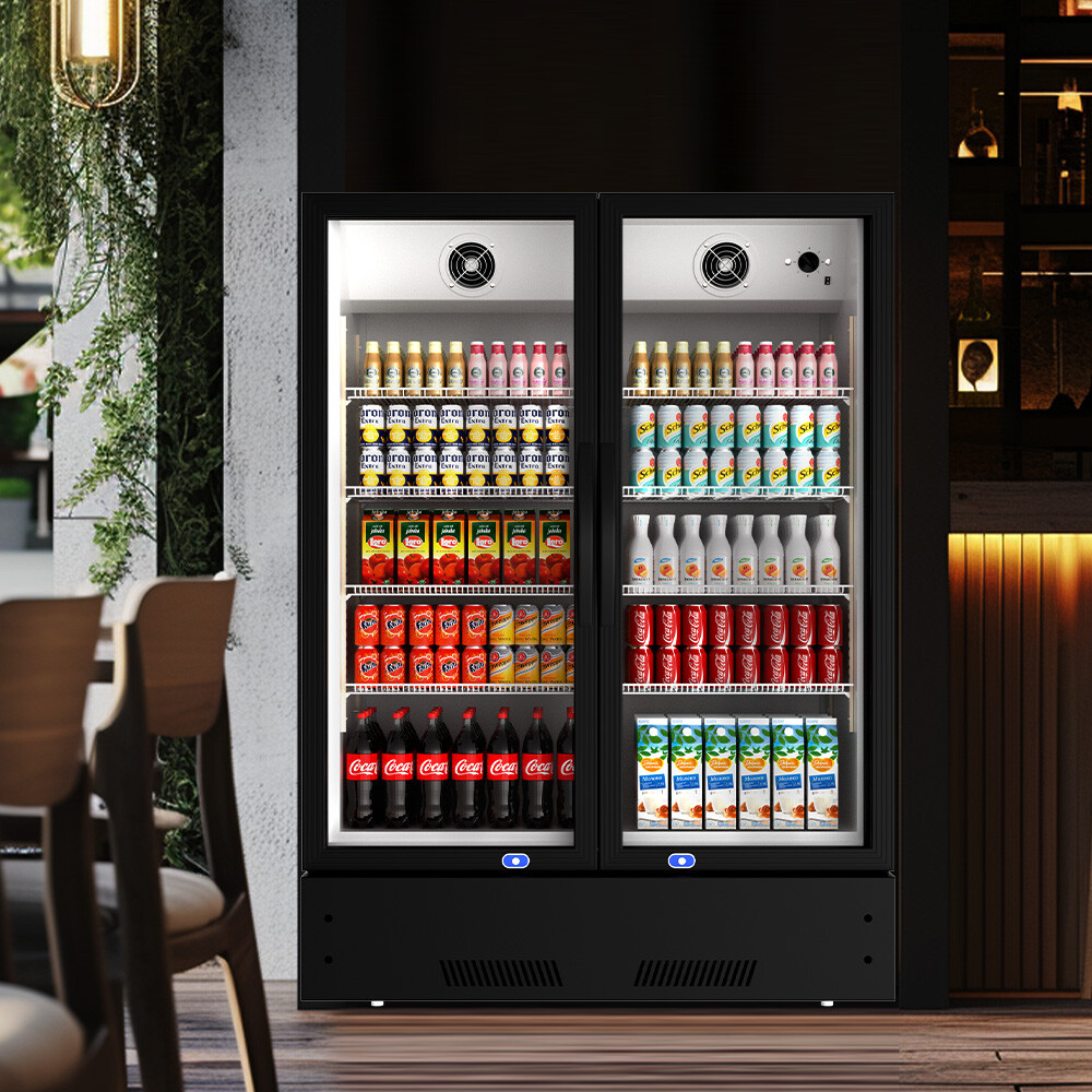 39″ Commercial 2 Glass Doors Merchandiser Refrigerator Display Cooler 17.1 Cu.Ft