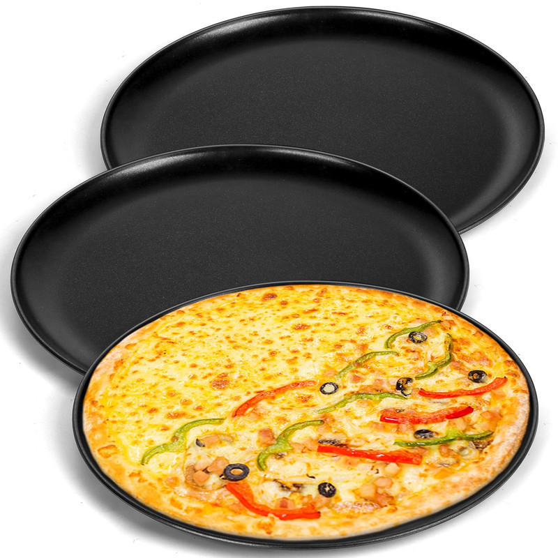P&P Chef Pp Chef 12 Inch Pizza Pan 3 Pieces Stainless Steel Round Pizza Tray