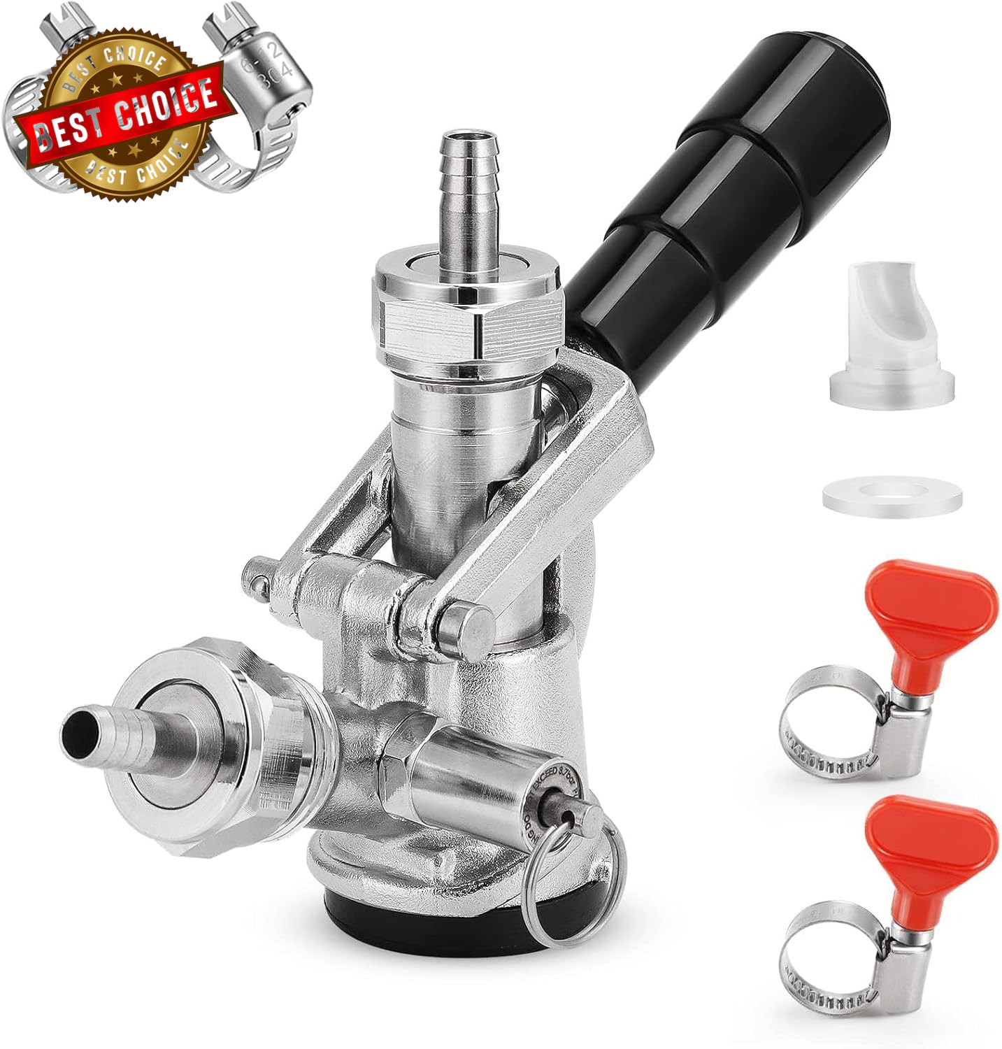 Keg Coupler 304 Stainless Steel Probe Sankey Keg Coupler D System Keg Tap for Ke
