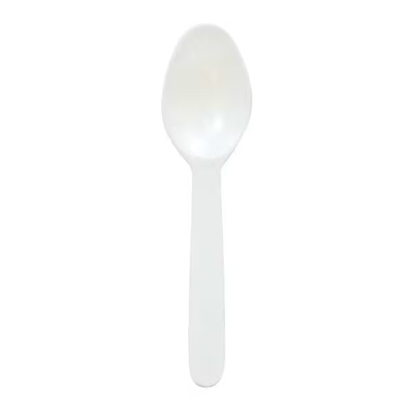 Manufacturer Varies Disposable Spoon, White, Medium Weight, PK3000 E175008