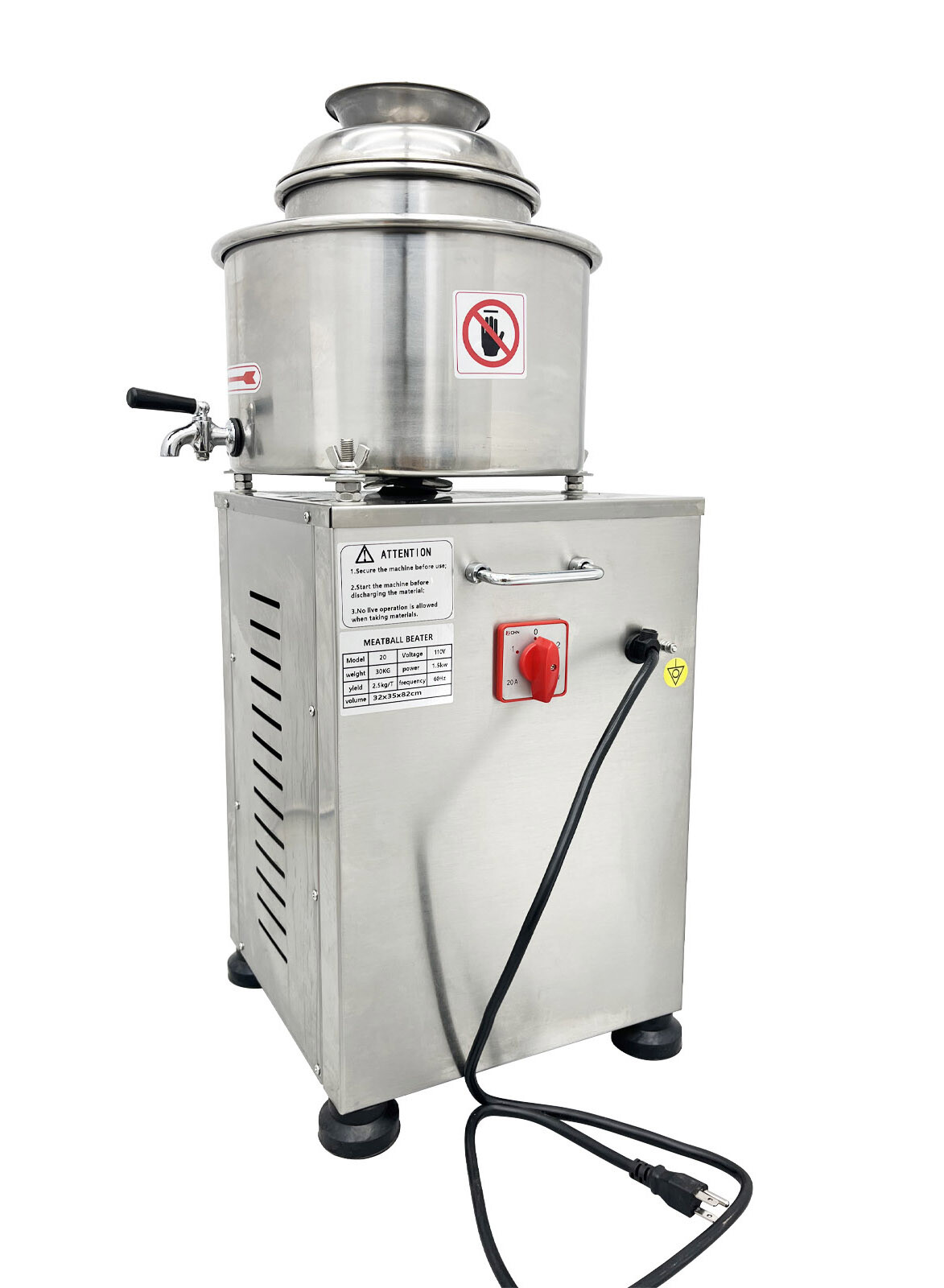 Electric Meat Puree Making Machine Multifunctional Meatball Beater machine 110V