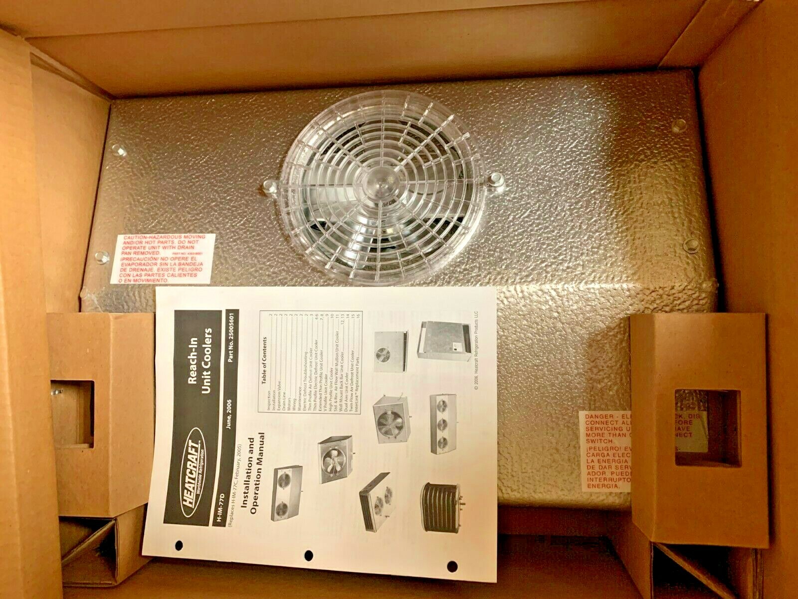 Overstock Heatcraft reach in evaporator 1 fan TL12A1FHEF  115/1