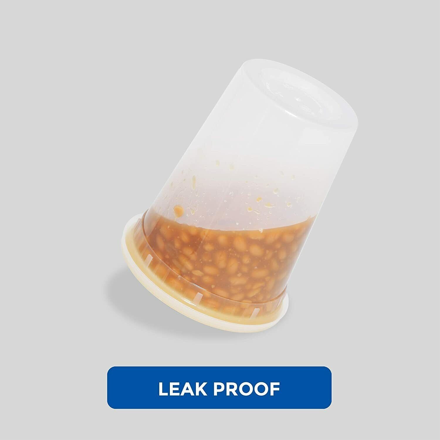 192 PK- 32 oz. Clear Plastic Soup/Food Freezer Containers w/Lids – Microwaveable