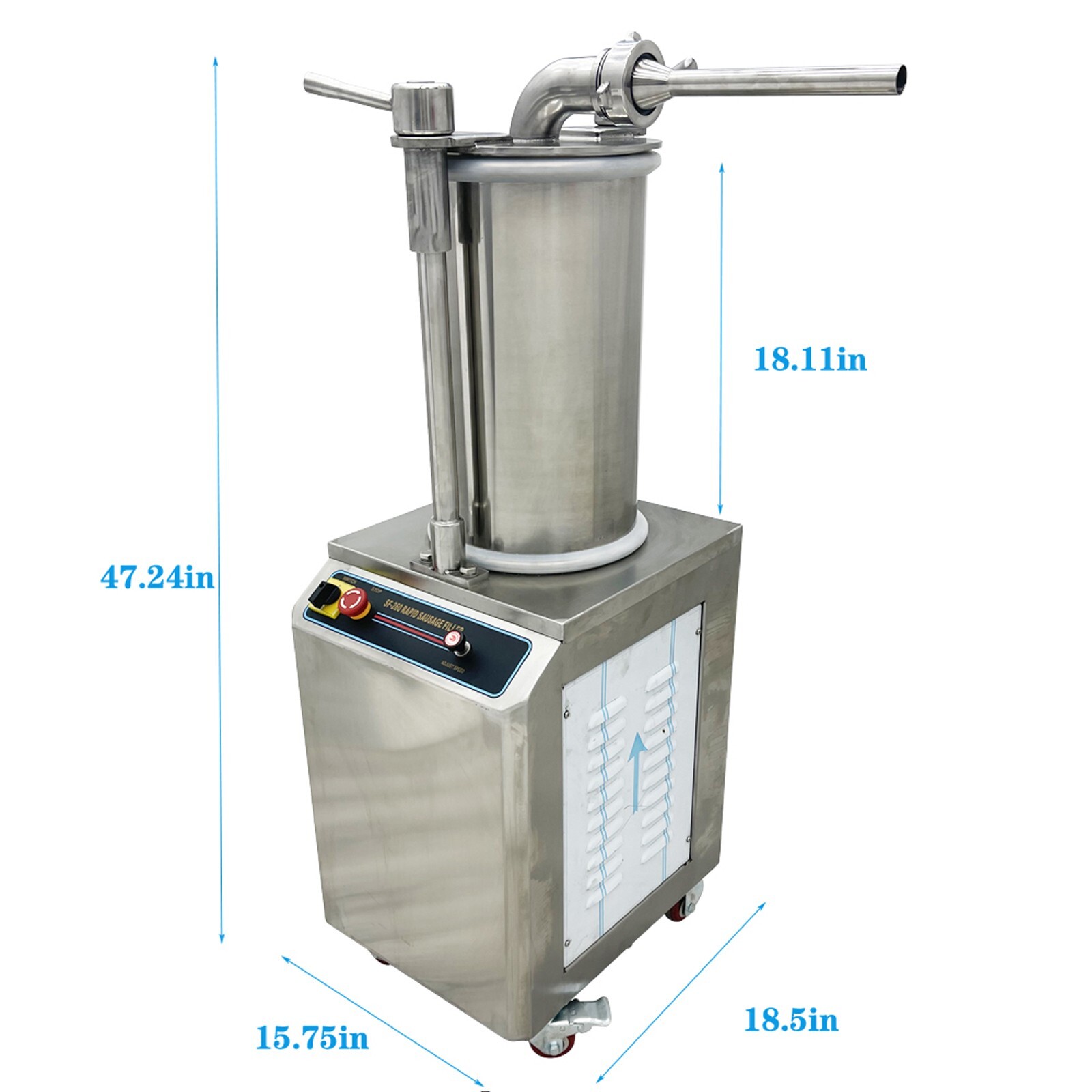 110V Hydraulic Automatic Sausage Filling Machine 26L Sausage Stuffer Maker
