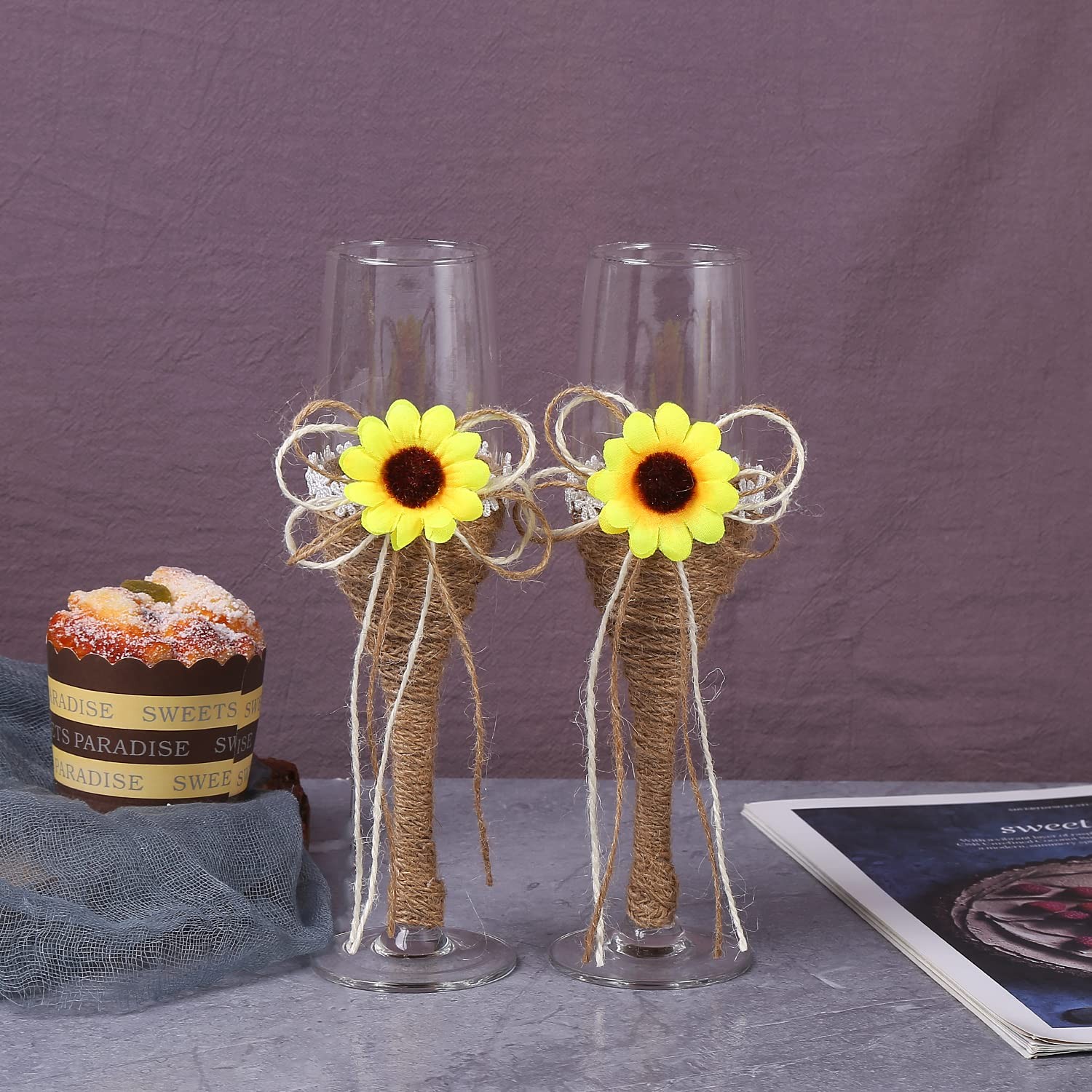 Tang Song Cake Knife And Server Champagne Glasses Sets Resin Plastic Handle