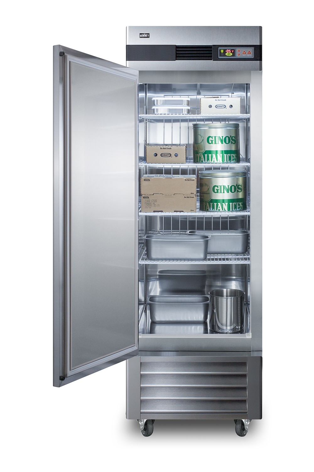 Summit SCFF237LH 28″W 23 Cu. Ft. Reach-In Commercial Freezer – Stainless Steel