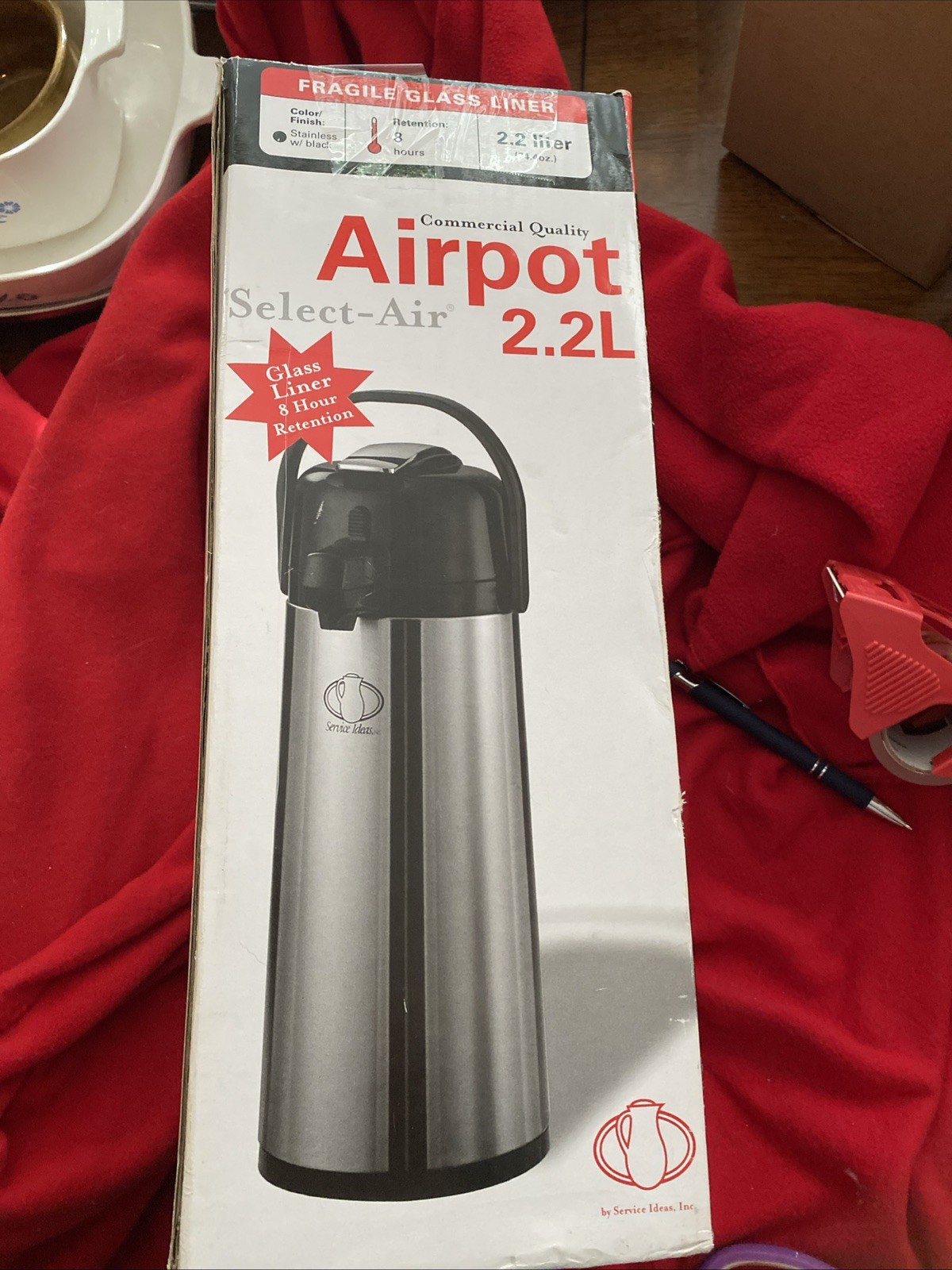 BRAND NEW Airpot 2.2 L Commercial Grade Glass Liner 8 Hour Retention NIB
