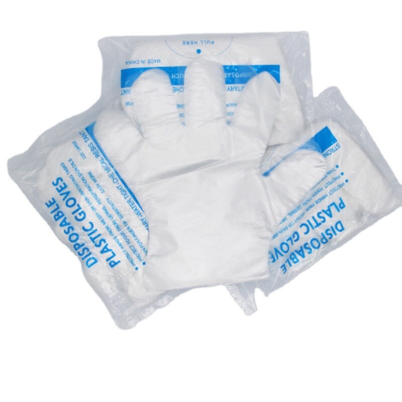 200 pcs Disposable Clear Poly Gloves Food Travel Cleaning Kitchen Plastic